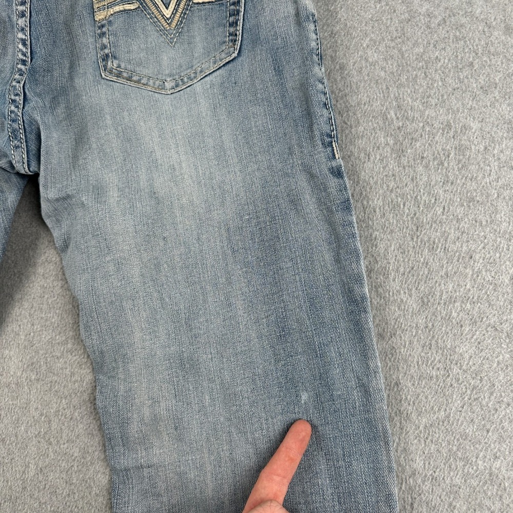 Rock & Roll Denim Jeans Men 34 Blue Revolver Straight Slim Straight Rodeo Cowboy - Picture 8 of 15